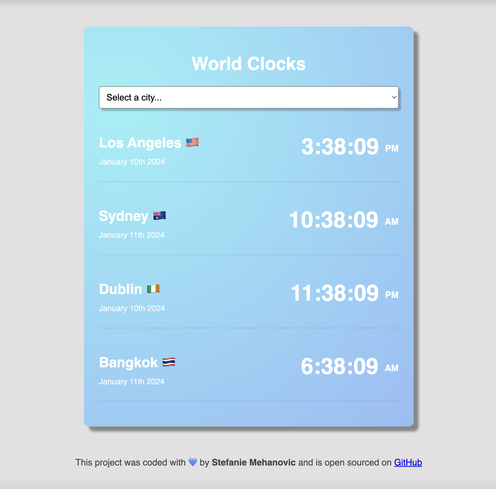 World Clock Application